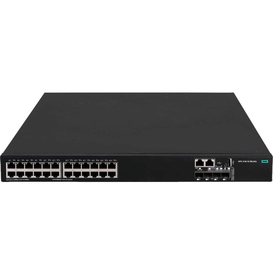 HPE 5140 24G PoE+ 4SFP+ 1-slot HI Sw