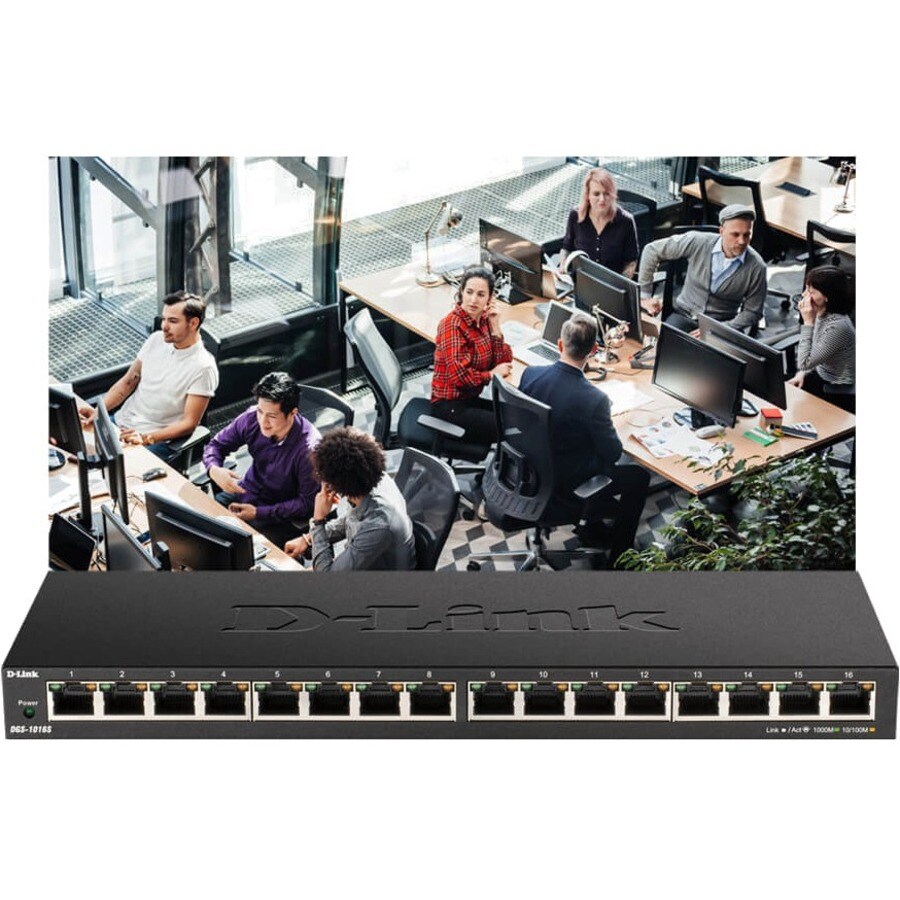 16-PORT LOW PROFILE 1G UNMANAGED SWITCH