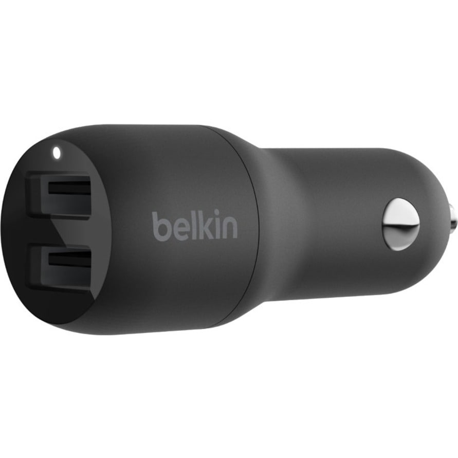 Dual USB-A Car Charger 12W X2 BLK