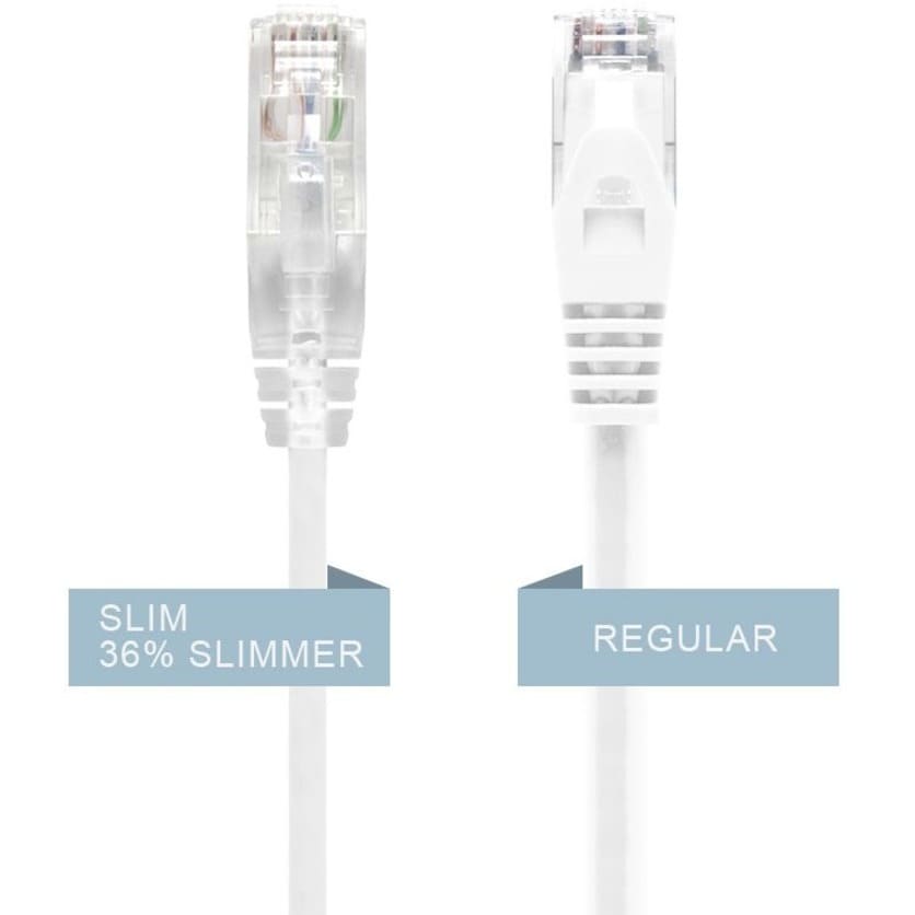 5M WHITE SLIM CAT6 CABLE UTP 28AWG