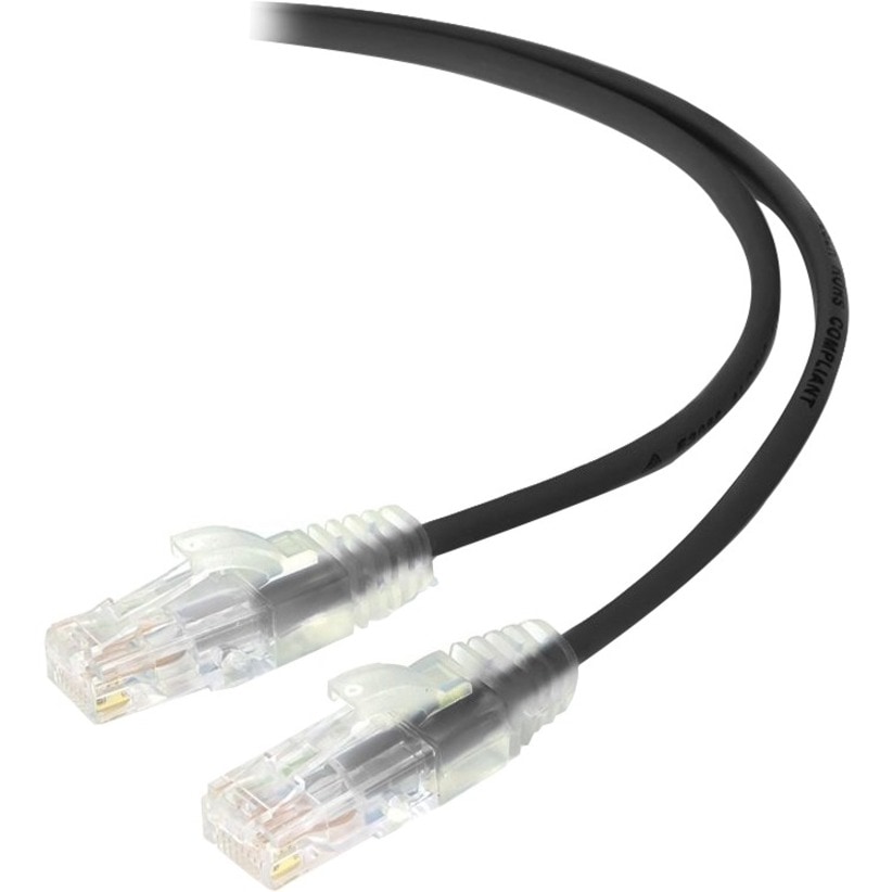 2M BLACK ULTRA SLIM CAT6 CABLE UTP 28AWG