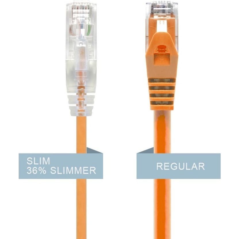 0.50M ORANGE SLIM CAT6 CABLE UTP 28AWG