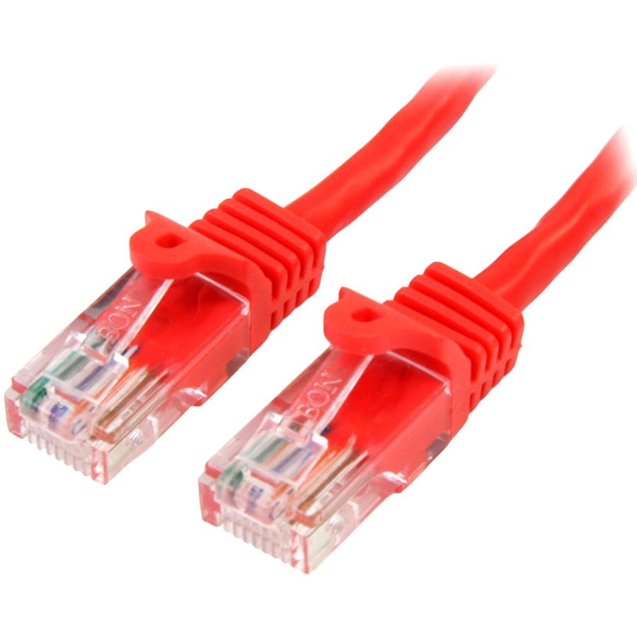 1mRedSnaglessUTPCat5ePatchCable
