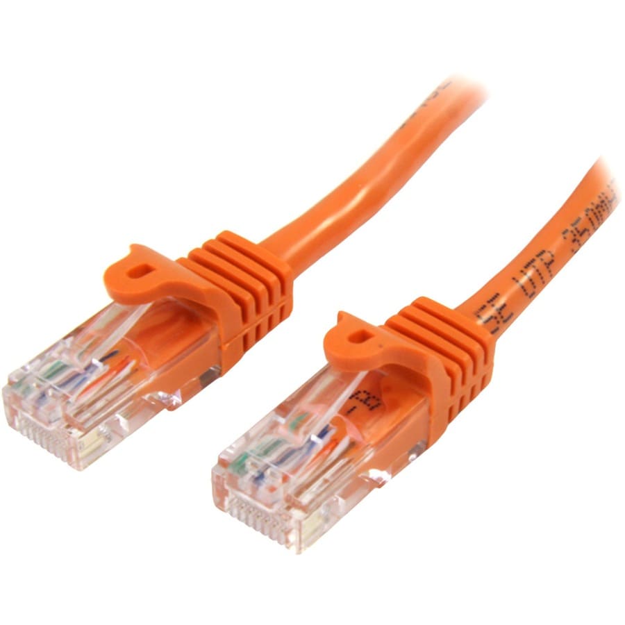 1mOrangeSnaglessUTPCat5ePatchCable