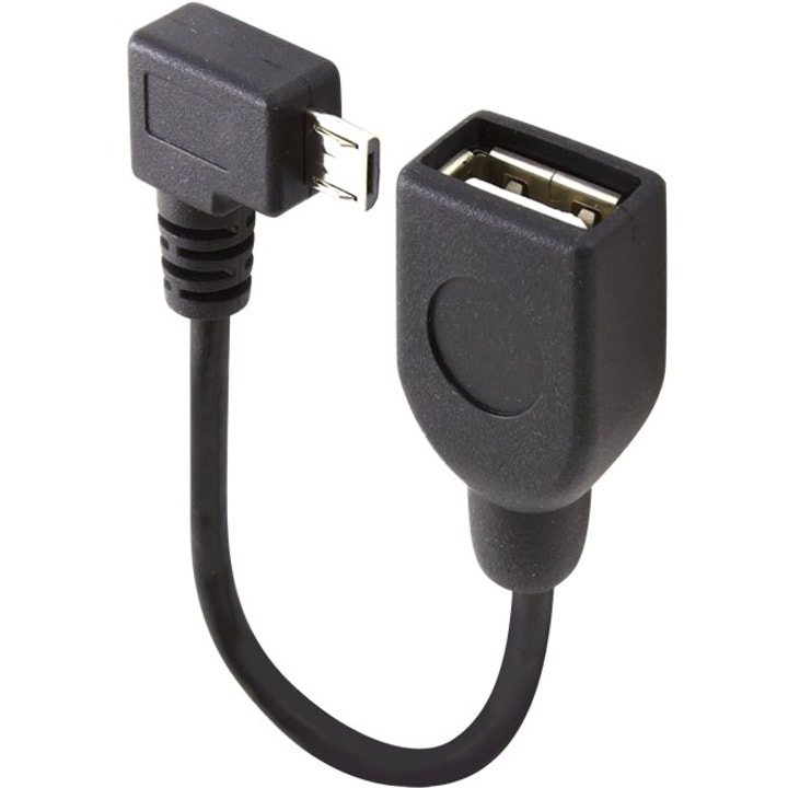 RIGHT ANGLE 30CM MICRO USB MALE TO USB T