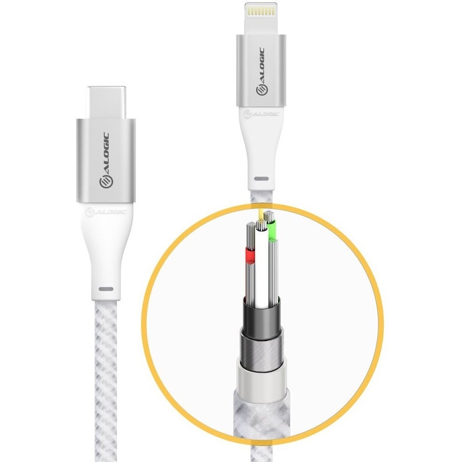 USB-C TO LIGHTNING CABLE - 1.5M - SILVER