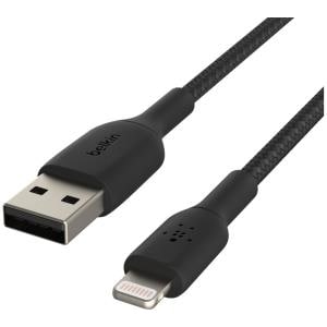 BOOST CHARGE LTG-USB-A BRAID CBL 1M BLK