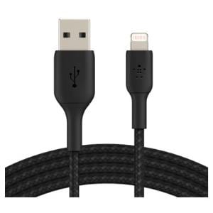 LIGHTNING TO USB-A BRAIDED CABLE 2M BLK