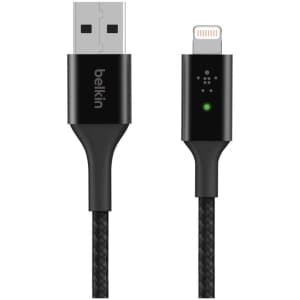 SMART LED USB-A TO LIGHTNING CABLE BLK