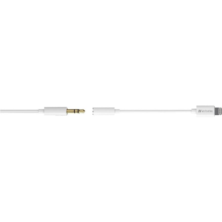 LTG TO 3.5MM HEADPHONE JACK 10CM - WHITE