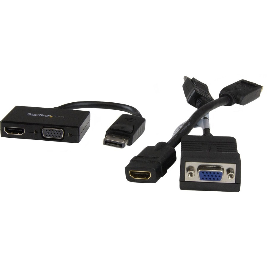 Travel A/V adapter: DP to VGA / HDMI