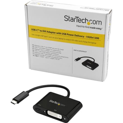 USB-C to DVI Adapter with Power Delivery