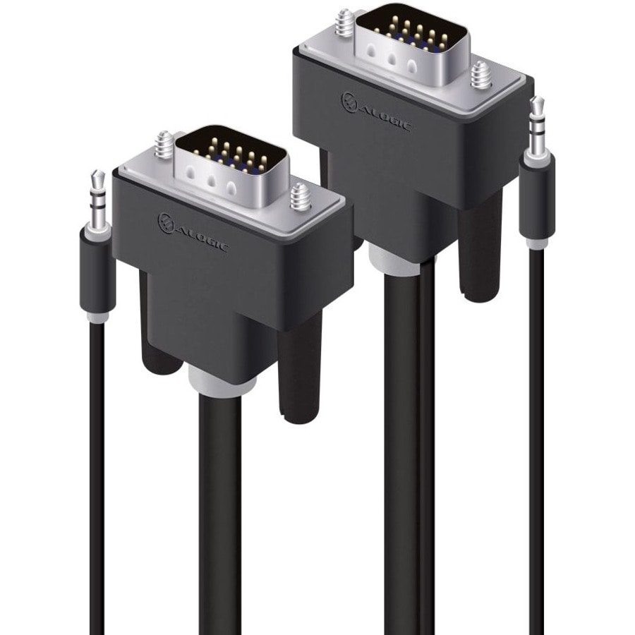 2M VGA CABLE W. 80CM&30CM 3.5MM CABLE
