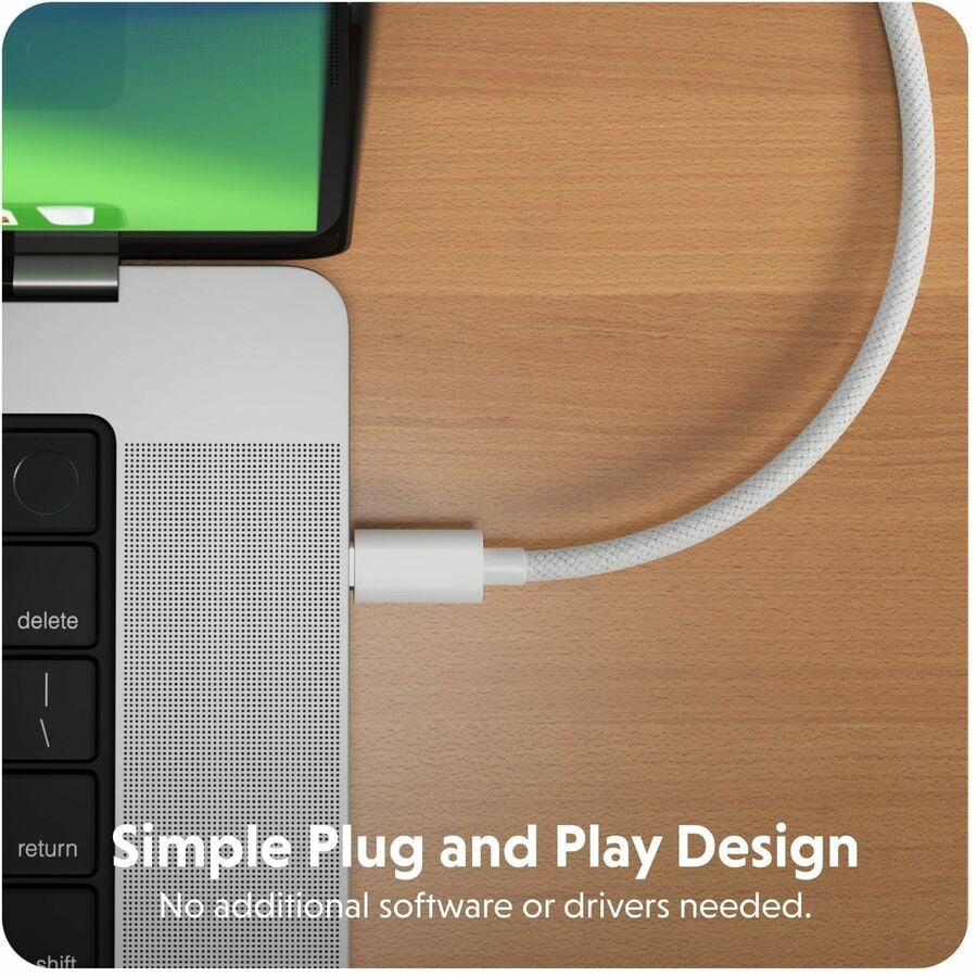 4K USB-CA TO HDMI CABLE WHITE