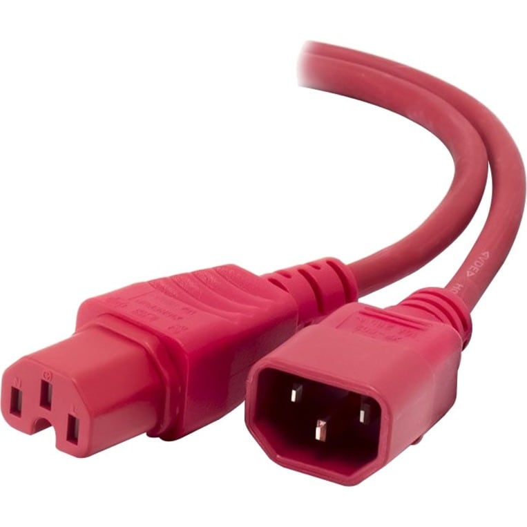 2M IEC C14 TO IEC C15 HIGH TEMP MTOF RED