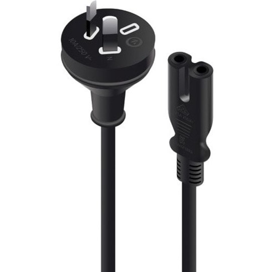 2M AUS 2 PIN MAINS PLUG TO IEC C7 M TO F