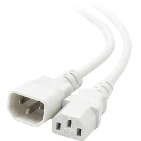 0.5M IEC C13 TO C14 PWREXT CORD MTOF WHT