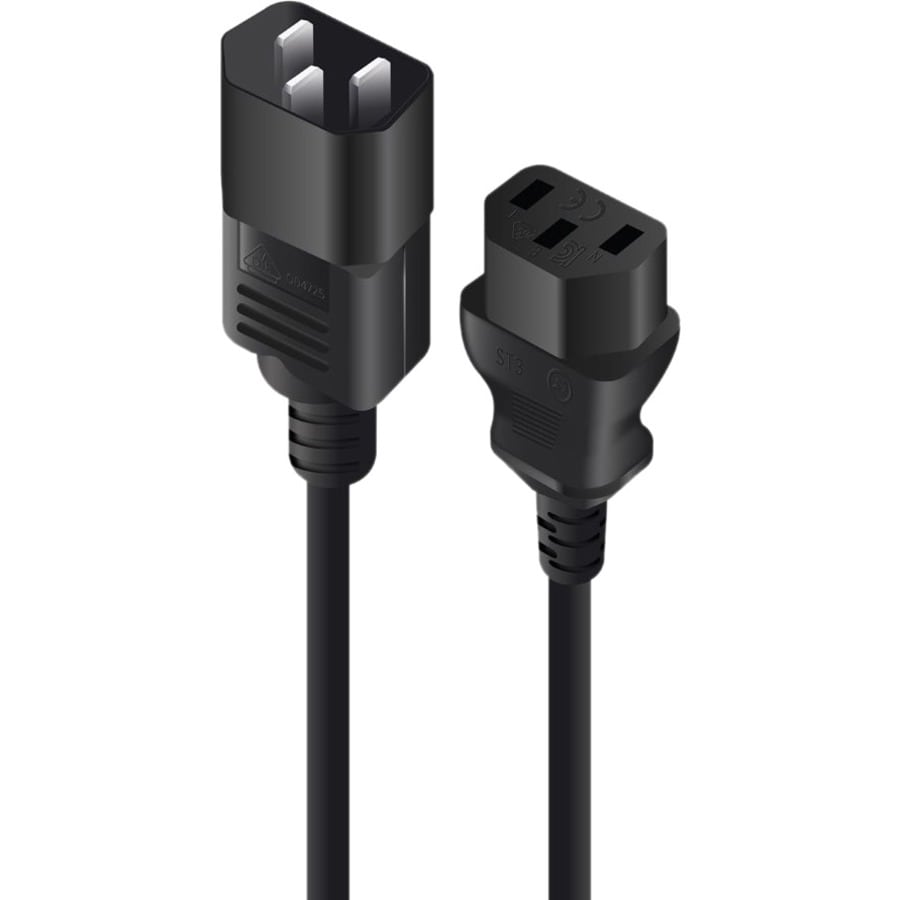 1.5M IEC C13 TO C14 PWR CORD MTOF BLK