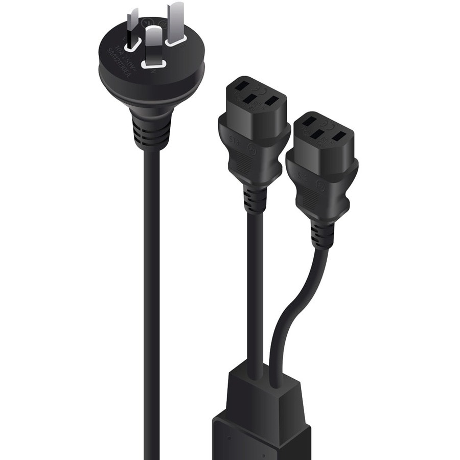 2M 3MAINS PLUG 2 2XIEC C13YSPLITTRMTO2XF