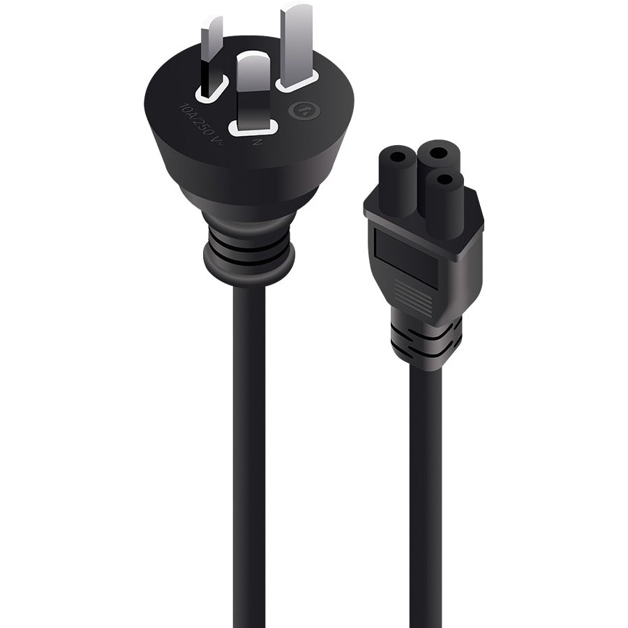 1M AUS 3 PIN MAINS PLUG TO IEC C5 M TO F