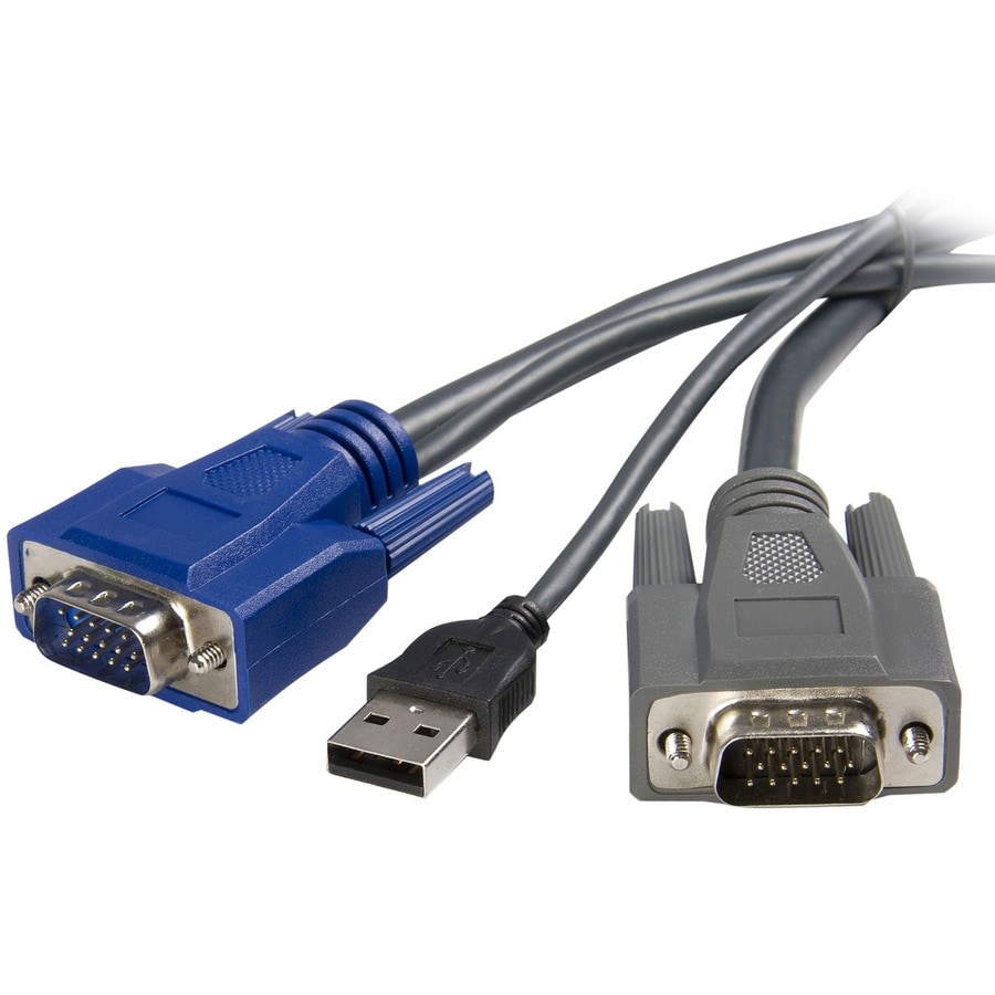 1.5m Ultra-Thin USB VGA 2-in-1 KVM Cable