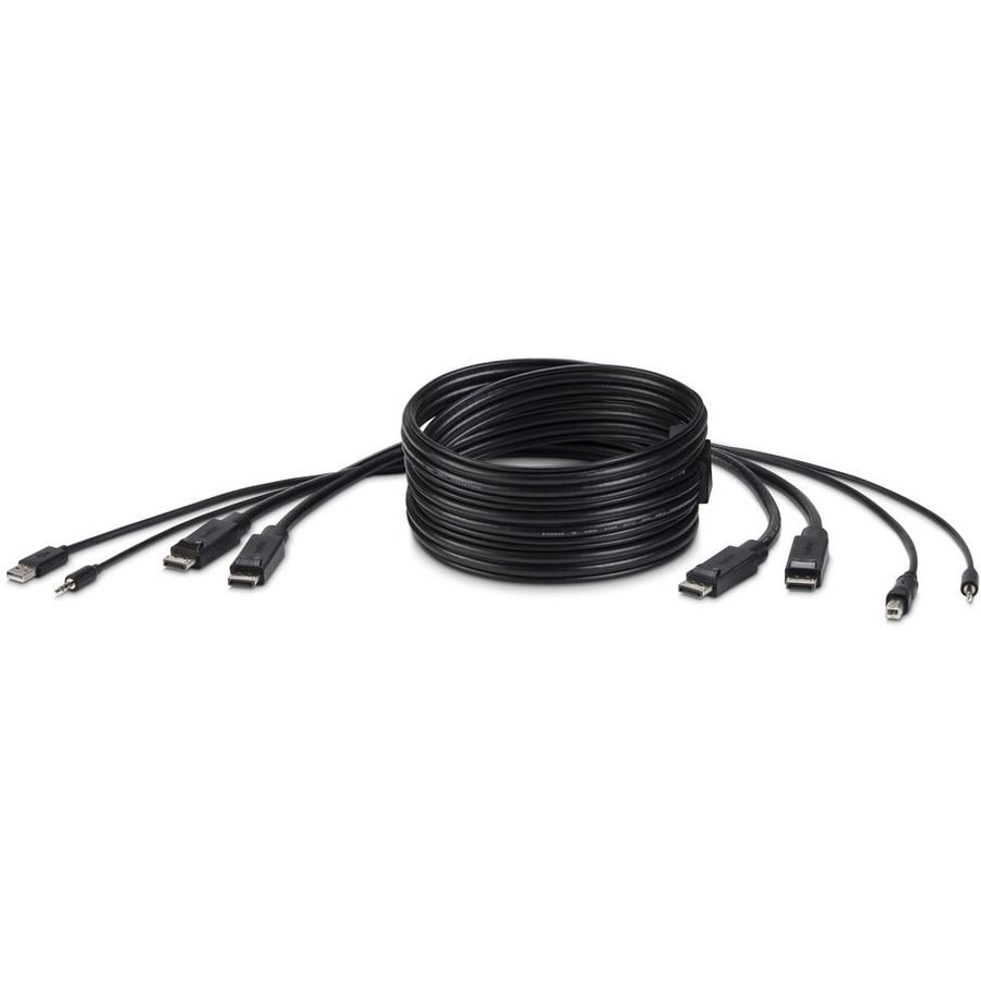 DUAL DISPLAY PORT/USB/AUDIO 6FT KVM CBL