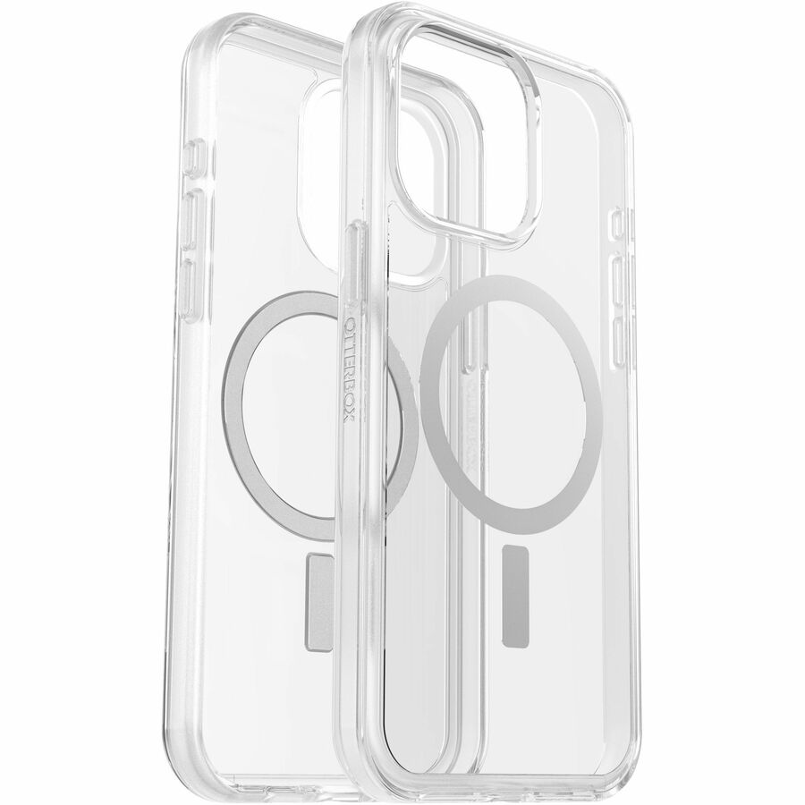 OtterBox Symmetry+ MagSafe Apple iPhone 15 Pro Max (6.7') Case Clear - (77-93081), Antimicrobial, DROP+ 3X Military Standard, Raised Edges