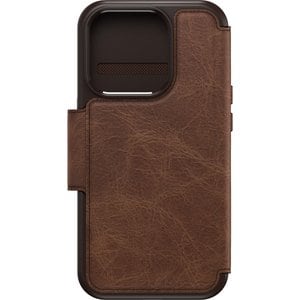OtterBox Strada MagSafe Apple iPhone 15 Pro (6.1') Case Espresso (Brown) - (77-93559), DROP+ 3X Military Standard, Leather Folio Cover