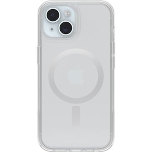 OtterBox Symmetry+ MagSafe Apple iPhone 15 / iPhone 14 / iPhone 13 (6.1') Case Clear - (77-93109), Antimicrobial, DROP+ 3X Military Standard