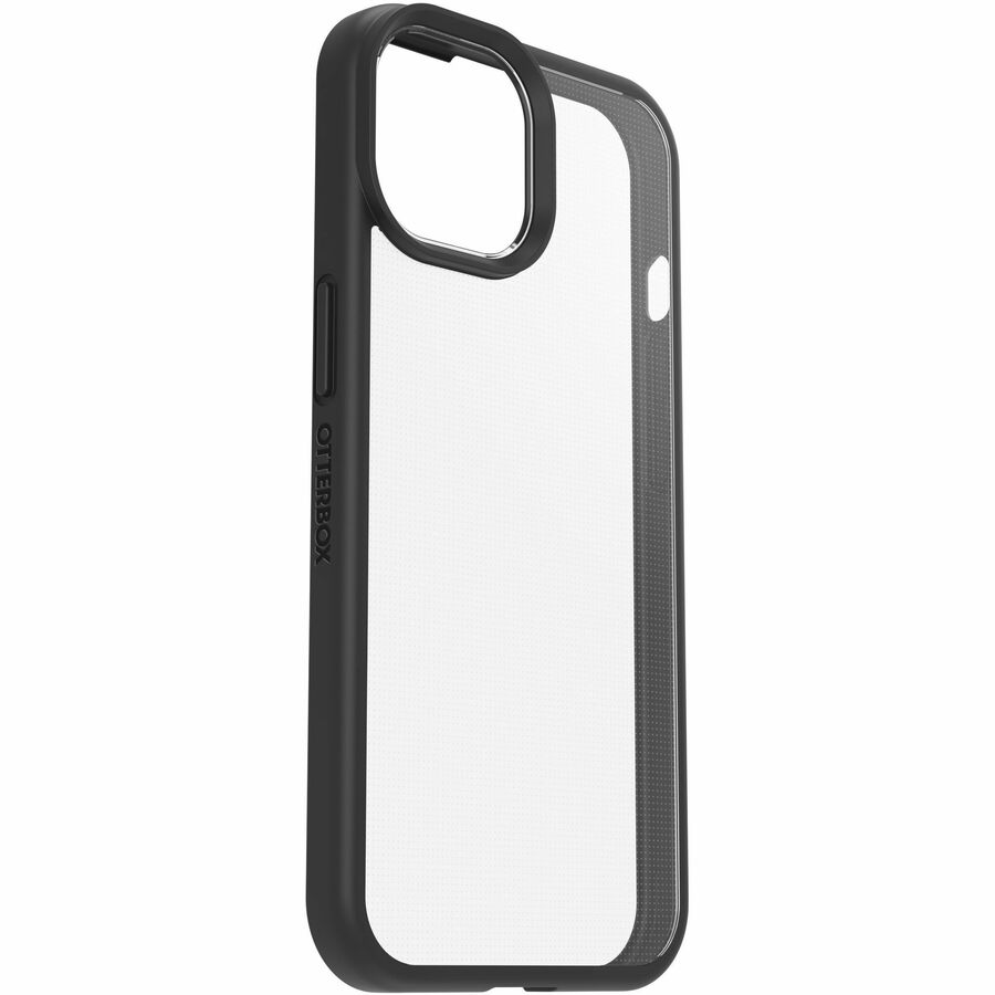 OtterBox React Apple iPhone 15 (6.1') Case Black Crystal (Clear/Black) - (77-92802), Antimicrobial,DROP+ Military Standard,Raised Edges,Hard Case