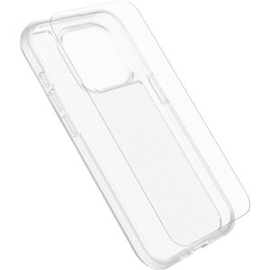 OtterBox React Case with Screen Protector Apple iPhone 15 Pro (6.1') Clear - (78-81235),DROP+ Military Standard Case ,2X Anti-Scratch Screen Protector