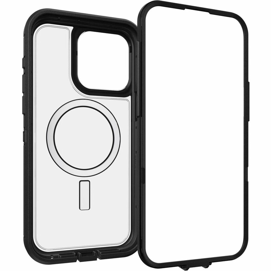 OtterBox Defender XT MagSafe Apple iPhone 15 Pro Max (6.7') Case Dark Side (Clear / Black) - (77-93313),DROP+ 5X Military Standard,Multi-Layer,Rugged