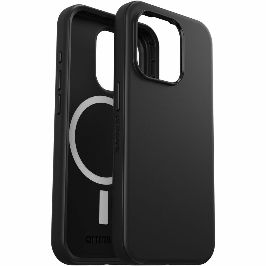 OtterBox Symmetry+ MagSafe Apple iPhone 15 Pro (6.1') Case Black - (77-92836), Antimicrobial, DROP+ 3X Military Standard, Raised Edges