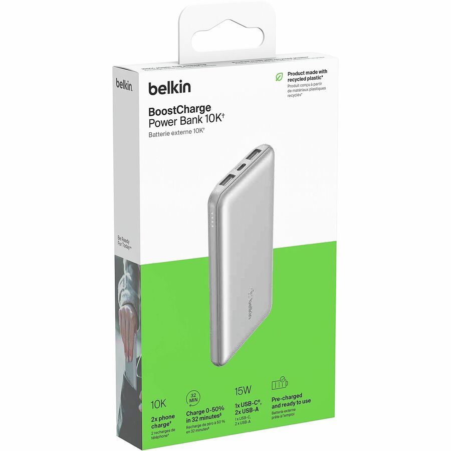 BOOSTCHARGE Power Bank 10K - Silver