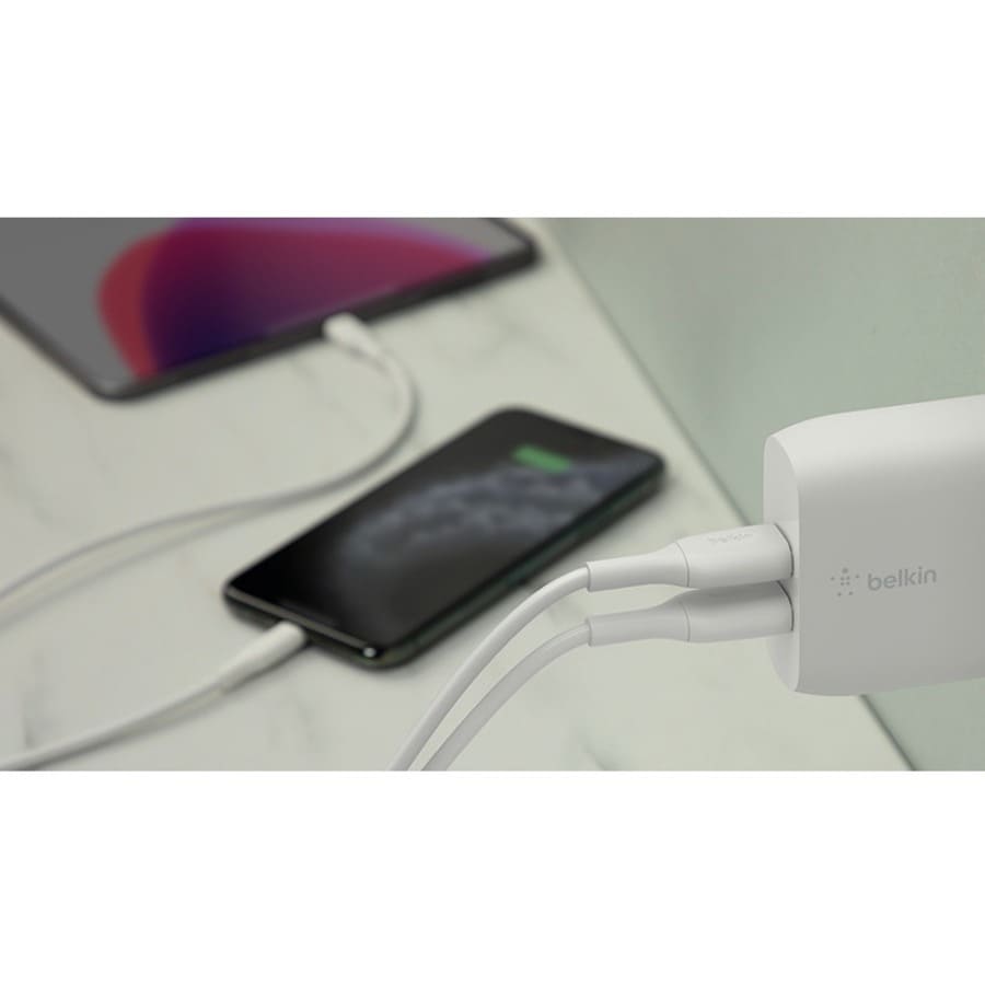DUAL USB-A WALL CHRGR 24W + LIGHTNG CBL