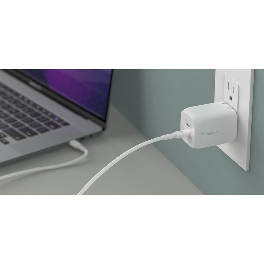 65W DUAL USB-C PD GAN WALL CHARGER