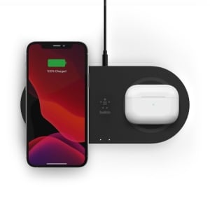 DUAL 15W WIRELESS CHARGING PAD BLK