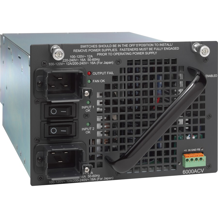 CISCO (PWR-C45-6000ACV-RF) CAT 4500 6000W AC DUAL INPUT PS (DATA + POE) REMANUFACTURED