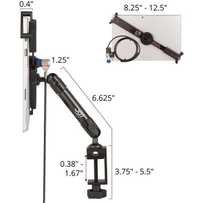 LOCKDOWN UNIVERSAL C-CLAMP MOUNT W/ KEY