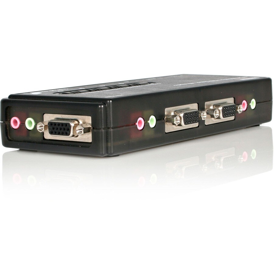 4 PORT USB KVM SWITCH W/ AUDIO & CABLES