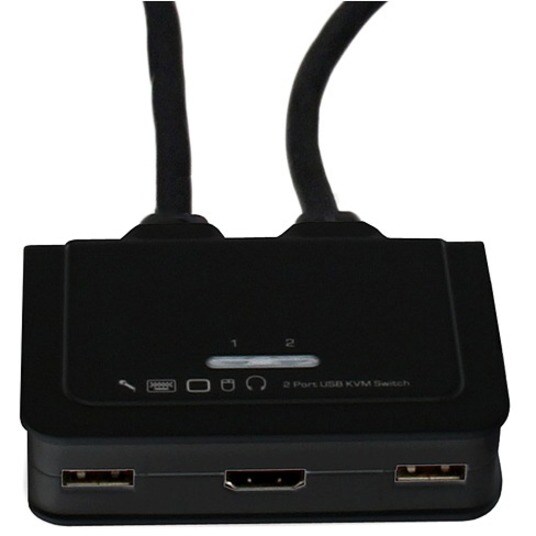2 Port USB HDMI Cable KVM Switch