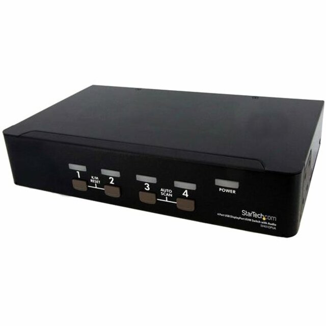 4 Port USB DisplayPort KVM Switch