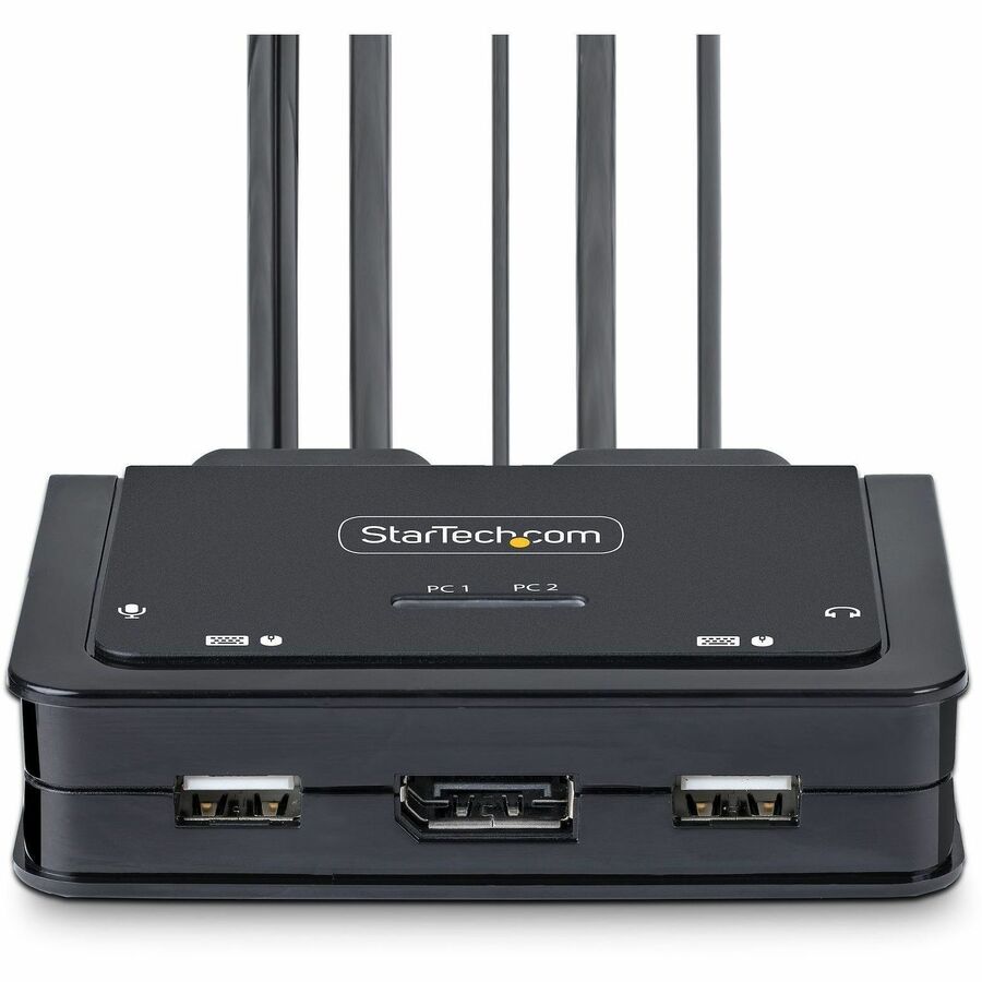 2-PORT HYBRID CABLE KVM SWITCH 4K DP