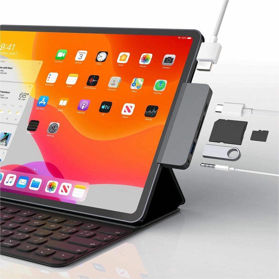 HUB 6-in-1 iPad Pro USB-C Silver