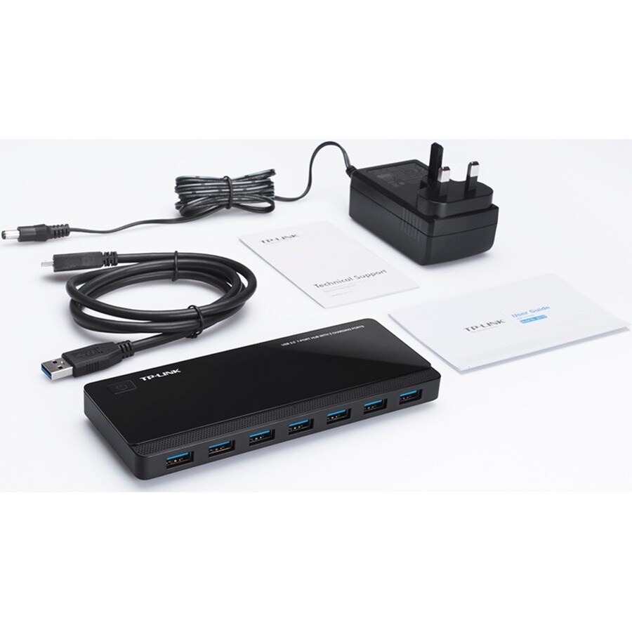 7 ports USB 3.0 Hub with 2 power charge