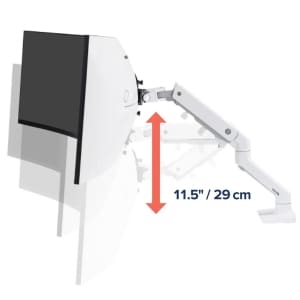 HX Desk Monitor Arm with HD Pivot White