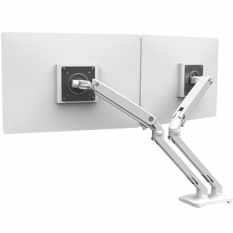 MXV DESK DUAL MONITOR ARM (WHITE)