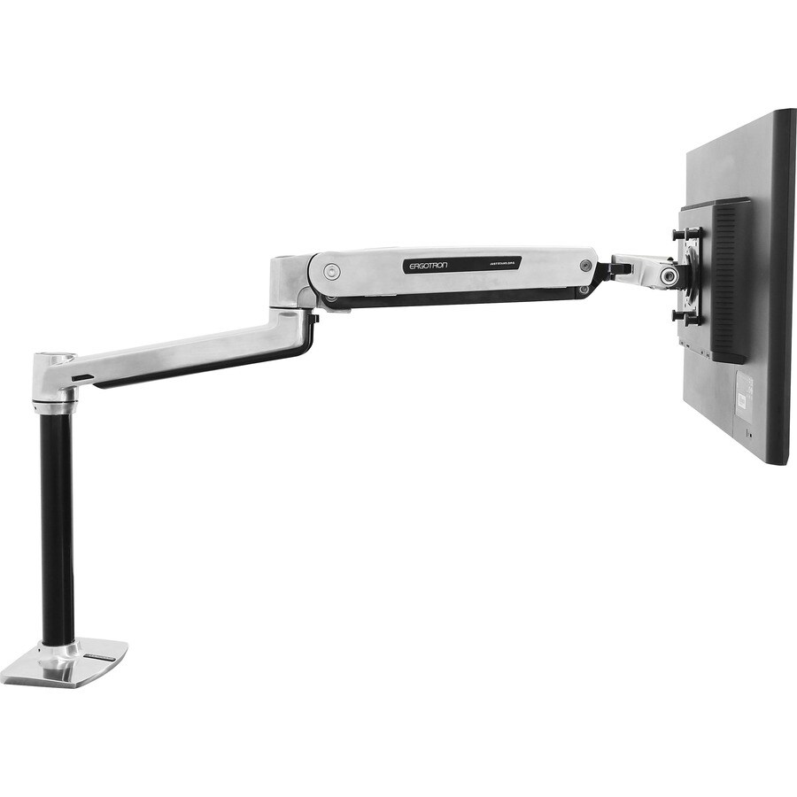 LX Sit Stand Desk Mount LCD Arm Polished