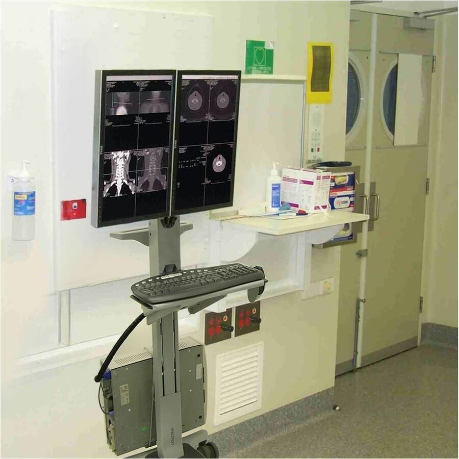Dual LCD Wideview Workspace Cart