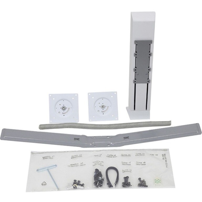 WORKFIT DUAL MONITOR KIT WHITE